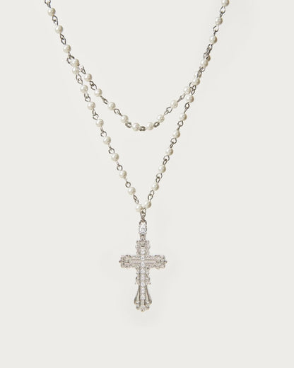 [現貨] en route jewelry - Everette Cross Necklace 珍珠十字架項鍊